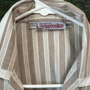 Men's Striped Tan Shirt